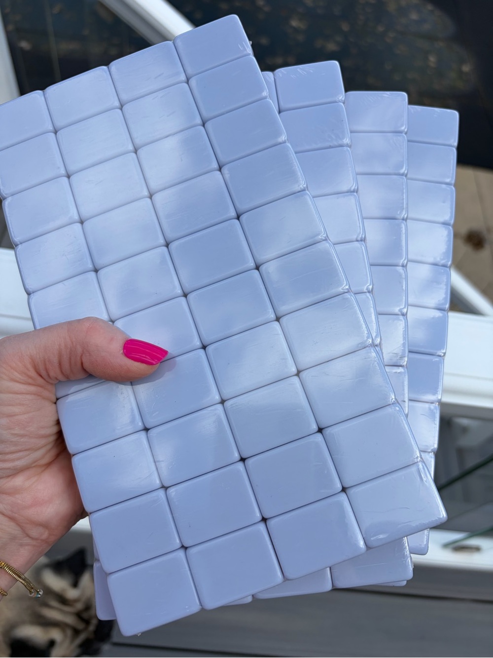 New Lavender Mahjong Tiles 💜🀄️🩵 and Tile Bag